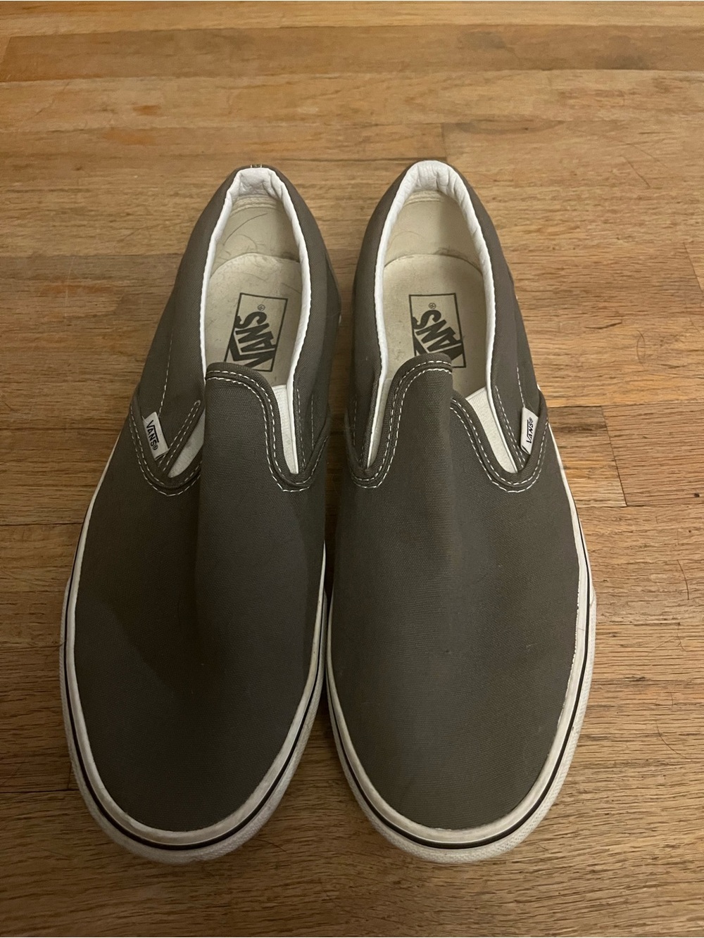 Vans Slip-On Classic Canvas Loafers in gray